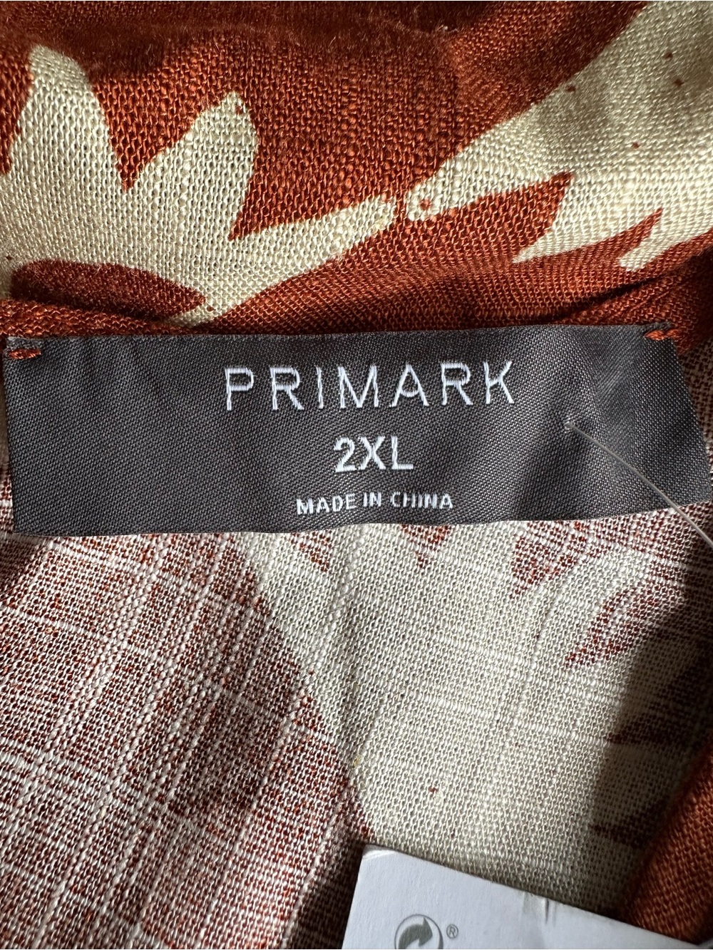 π» NWT Primark Burnt Orange Sunflower Print Cold Shoulder Blouse US XL - Picture 7 of 12